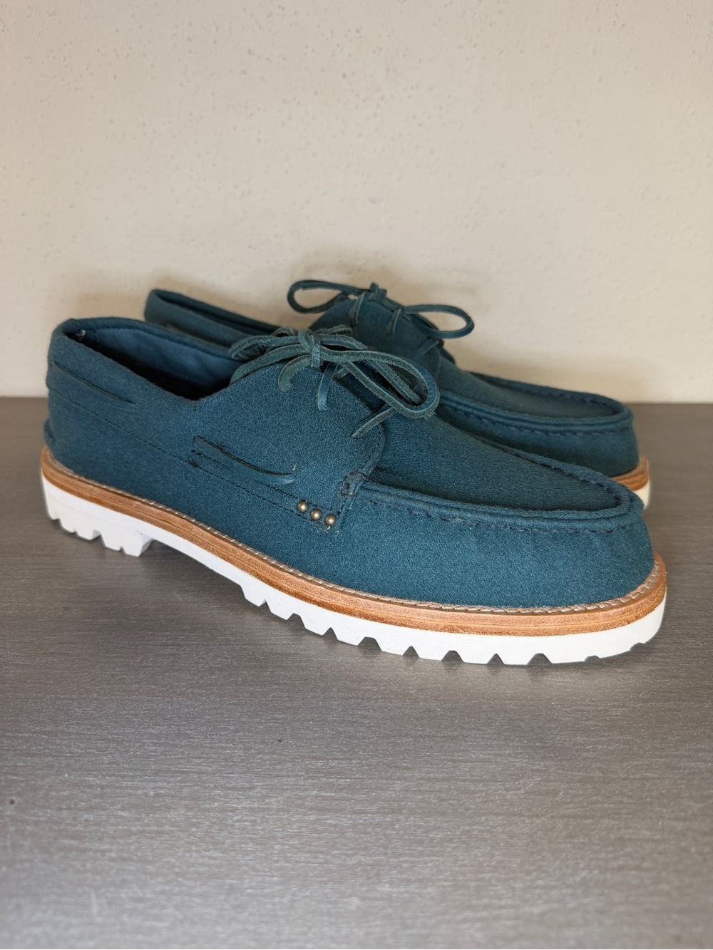 Mens Size 11.5 - Sperry Top Sider Casual  Boat Shoe Vibram Sole Emerald Green NW